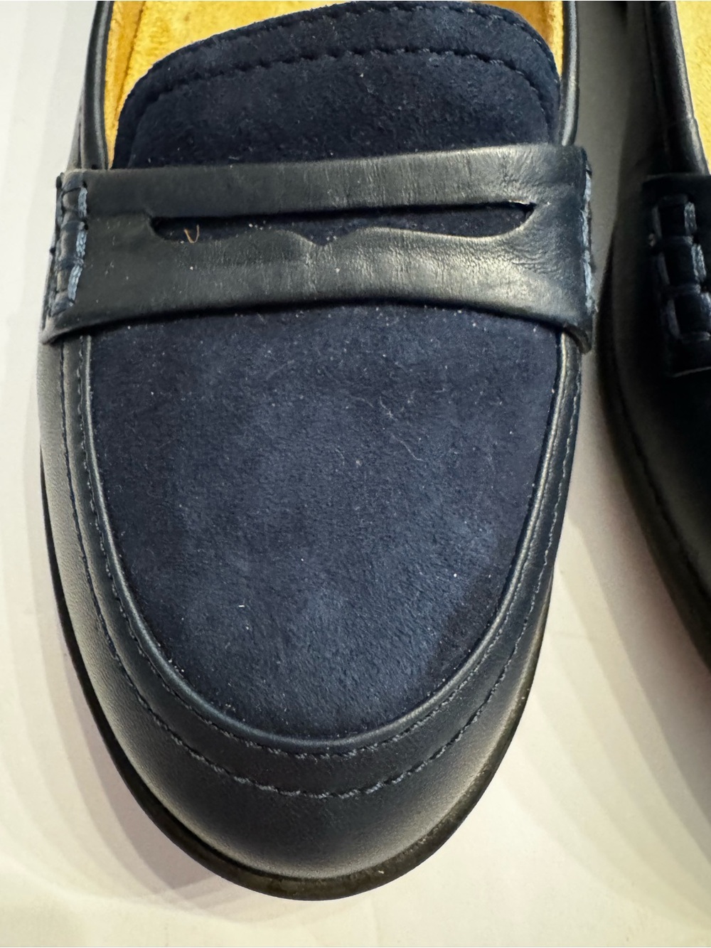 Naturalizer Finley Loafers Flat Slip one Navy Suede and Leather size 8.5 - Picture 7 of 10